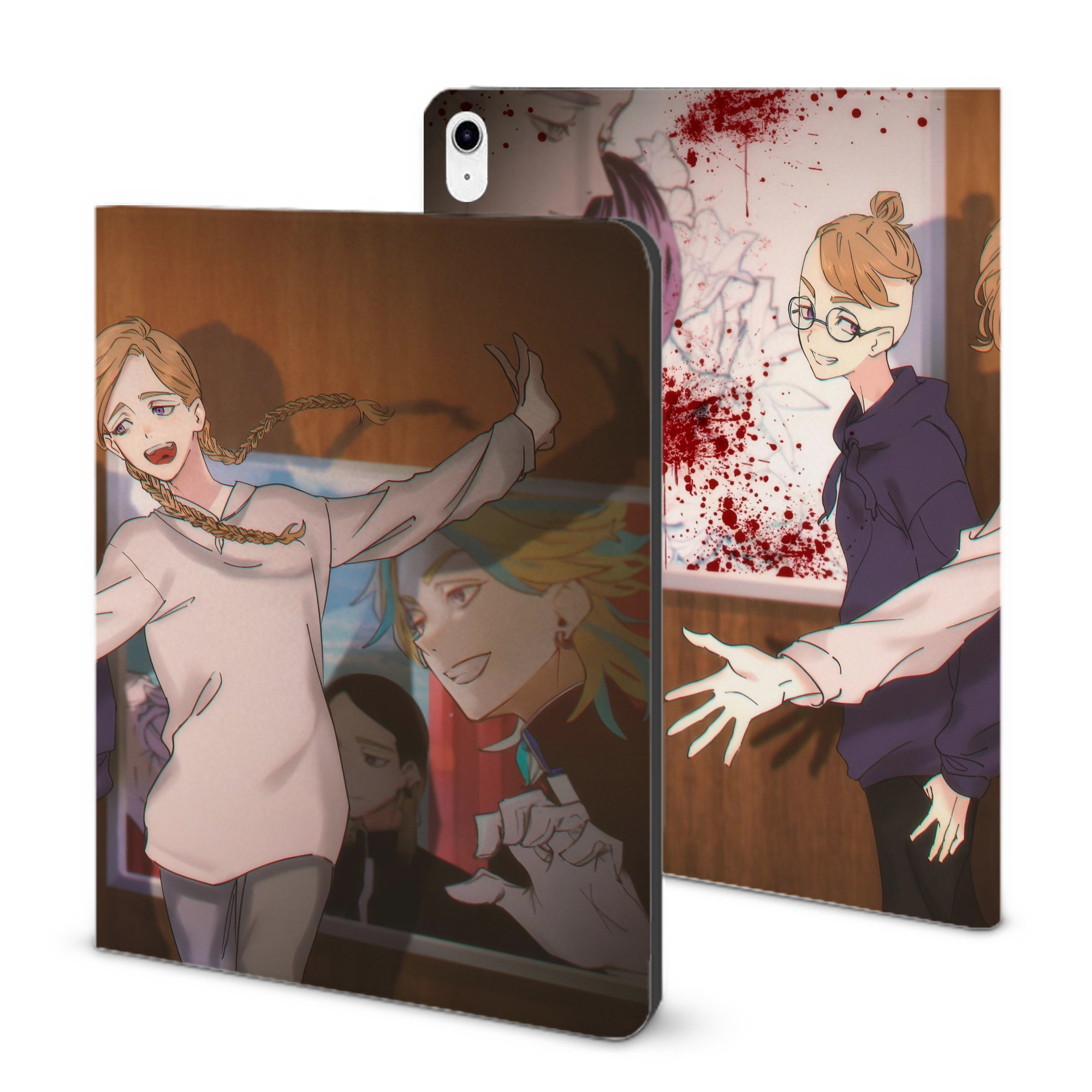 （画像用） 東京リベンジャーズ Tokyo Revengers IPad ケース ブック型 PUレザー TPU 耐衝撃 軽量 薄型 ペン収納なし 全面保護 IPad 各モデル対応